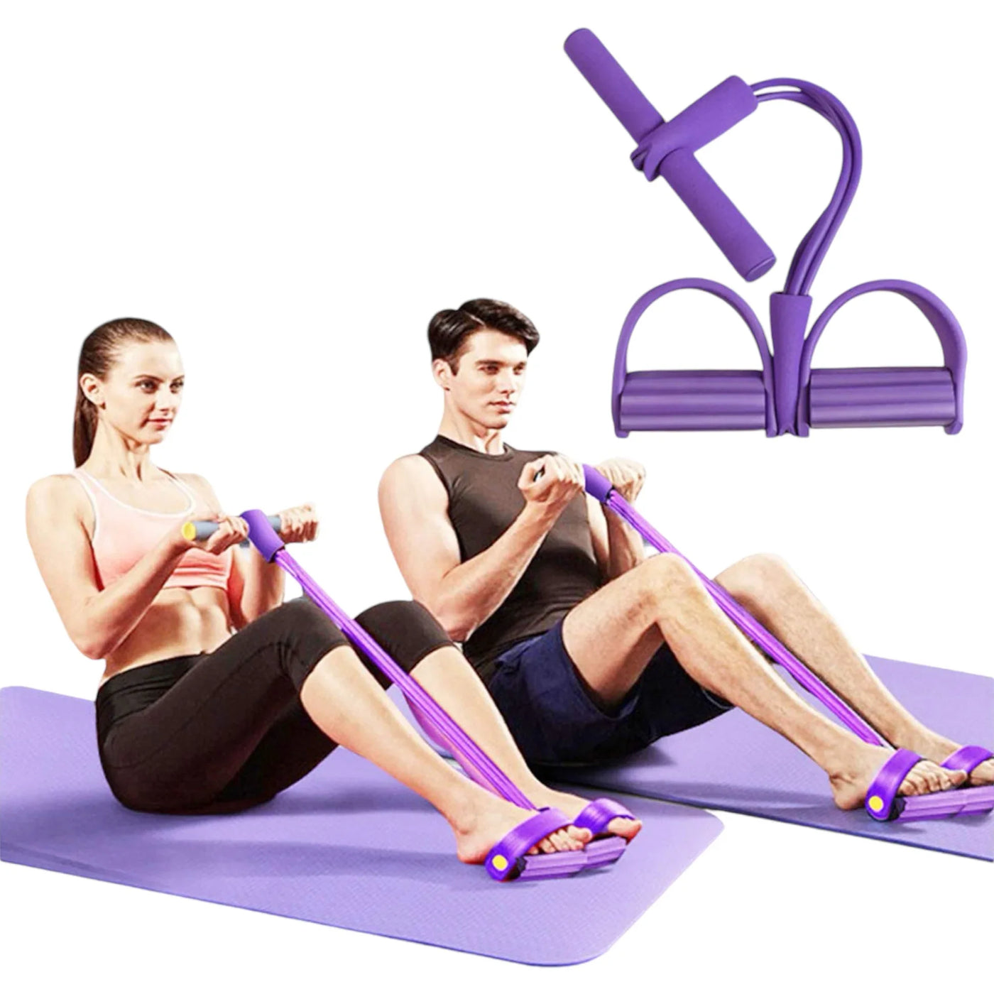 Rubber Pull Tummy Trimmer Abs Exerciser (Random Colours)
