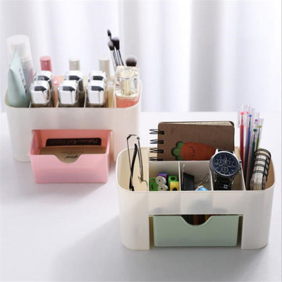 Multi-Purpose Drawer Plastic 6 Mesh Cosmetics Jewelry Storage Boxes Stationery Containers