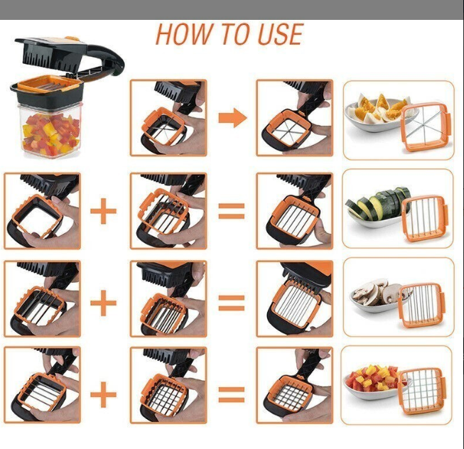 Food Fruit Vegetable Cutter/ Genius Nicer Dicer Plus Salad Vegetable & Fruit Cutter Nicer Dicer Multi-cutter/multi-purpose Food Chopper