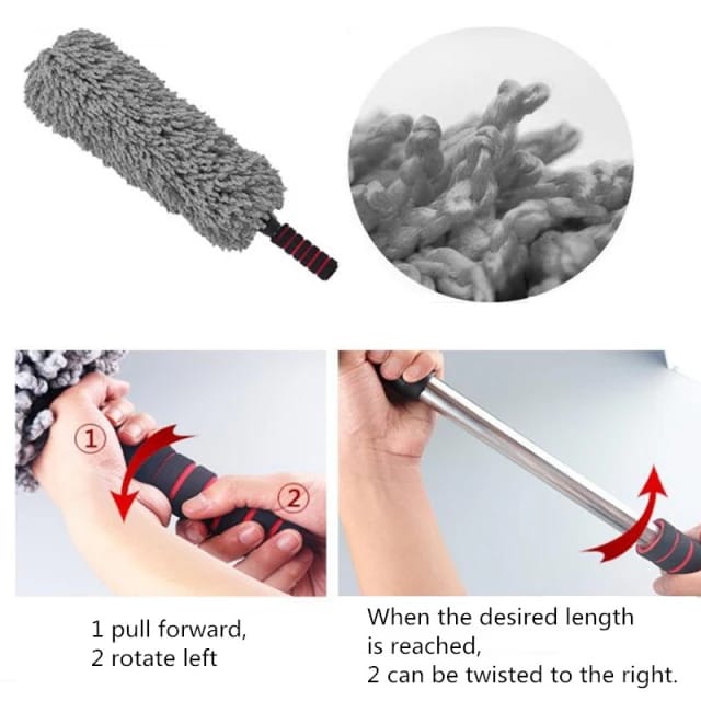 Microfiber Car Duster Brush Cleaning Dirt Dust Clean Brush Universal Polishing Detailing Towels Cloths