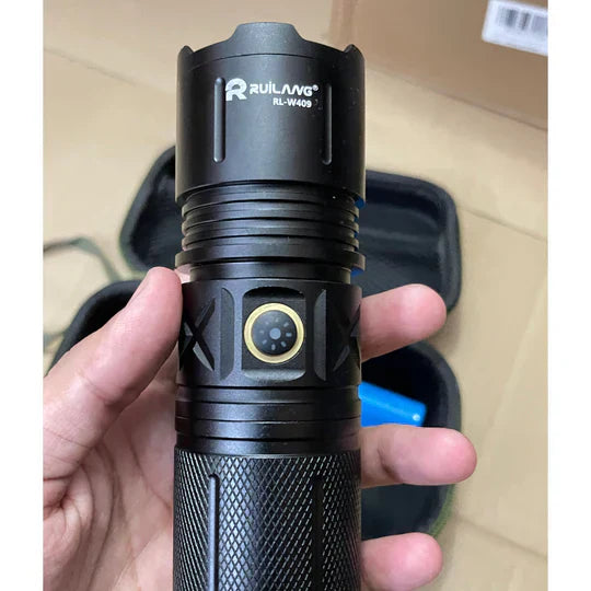 Ruilang P90 Imported LED Torch Light 8800 mAh Battery ( 1Km range)